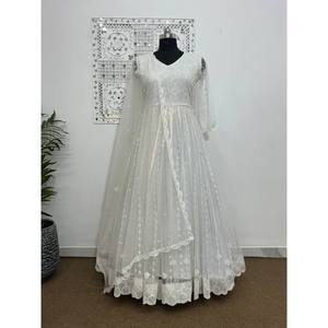 Beautiful XL Size Gown & Dupatta with Embroidery Thread and <b>Sequins</b> Work for Party Wear - Product Image 3