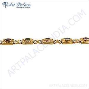 Adjustable Fashionable Gold Plated <b>Silver</b> <b>Bracelet</b> with Multi-Color Stones Stylish Gemstone Fashion <b>Bangle</b> - Product Image 1