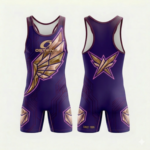 Singlets de Lucha Unisex sin Mangas, Spandex/Poliéster, Nueva Llegada, Impresión Frontal Personalizada, Ligeros, Elásticos y Duraderos - Product Image 6