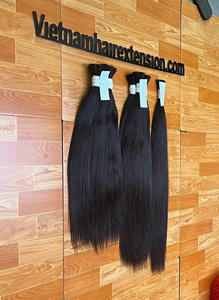 Extensions de cheveux vietnamiennes Modèle 007, 100% cheveux humains vierges Remy du Vietnam, en vrac, 100g, double trame machine, pour toutes les couleurs - Product Image 5