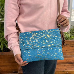 2024 Designer High Quality Famous Brands Metallic Genuine Leather Crossbody <b>Bag</b> <b>for</b> <b>Women</b> Western Cowhide Wristlet Flap Handbags - Product Image 3