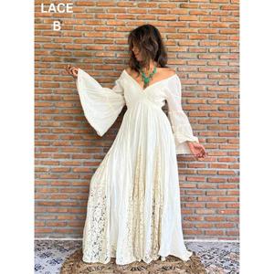 For Wide Sleeve <b>Maternity</b> Maxi <b>Wedding</b> <b>Dress</b> Beach <b>Wedding</b> <b>Dress</b> for Photoshoot Ball Gown 100% Cotton Modern - Product Image 6