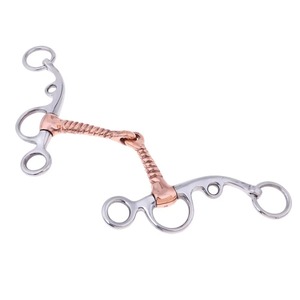 Bocado de acero inoxidable para caballo, bocado completo con cadena de bolas, precios al por mayor, productos ecuestres - Product Image 3