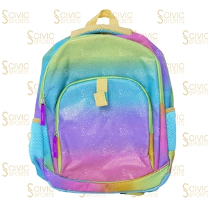 Glitter <b>Backpack</b> <b>Large</b> Capacity Sparkle Nylon Casual Women Teen Girls Bag with Side Mesh Pockets with Rhinestones - Product Image 4