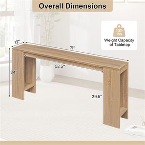 Consolle da ingresso stile rustico da 180 cm con ripiano inferiore, tavolo stretto per casa, appartamento o hotel, realizzato in marmo - Product Image 5