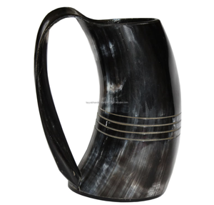 Tasse à corne de style classique avec logo personnalisé au design unique pour le vin et l'eau et la bière - Product Image 2