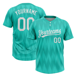 Camisetas de Manga Corta Unisex de Alta Calidad, Personalizadas con Logotipo, Estilo Béisbol y Sóftbol, Dos Botones, Transpirables, Estampadas - Product Image 1