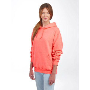 Sweat-shirt à capuche unisexe en corail, 100% coton biologique, molletonné, coupe ample, décontracté, couleur unie, pour l'automne, brodé - Product Image 1
