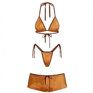 Bikini de Dos Piezas Personalizado con Logotipo Impreso a Todo Color, Elástico, con Tirantes Ajustables, Traje de Baño para Mujer, Fabricación OEM/ODM - Product Image 4