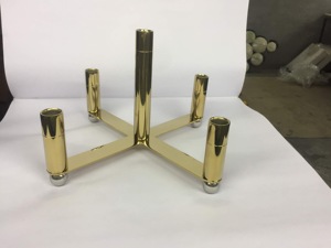 Nouvel arrivage Chandelier à 5 bras en acier inoxydable Lanternes de pilier conique en métal brillant uniques pour les fêtes de Noël-Commande en gros - Product Image 4