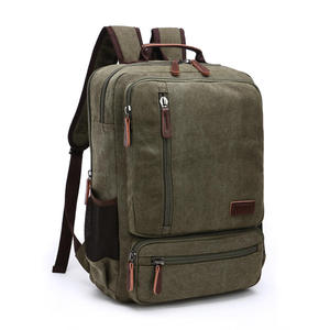 Canvas Laptop <b>Backpack</b> <b>Large</b> Capacity Durable Casual Style with Shoulder Straps and Zipper Closure Unisex Travel Rucksack - Product Image 1