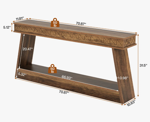 Mesa Consola Moderna y Elegante en Oferta, Material de Madera con Acabado Natural, Embalaje Seguro para Muebles de Hogar - Product Image 4