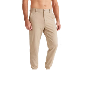 Custom Logo Lightweight Windproof Sweatpants <b>Elastic</b> <b>Waist</b> Side Pockets Casual Jogger Winter Breathable 100% Cotton Fabric - Product Image 2