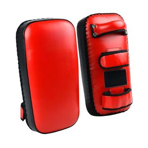 Almohadilla de entrenamiento de boxeo Muay Thai de cuero PU verde oliva al por mayor, resistente, con bordes cosidos y correas ajustables para el brazo - Product Image 4