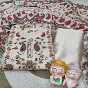 ชุดสัลวาร์ คามีซ ผ้ามัสลินโพลีเอสเตอร์สำเร็จรูป 3 ชิ้น ลายดอกไม้สดใส ชุดอานาร์กาลี กุรตา พร้อมกางเกงขายาว ชุดเดรสยาวสำหรับงานปาร์ตี้ - Product Image 6