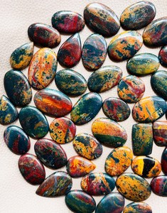 Lot de cabochons en pierre de sang incroyablement magnifiques, pierres précieuses en vrac pour la fabrication de bijoux, pierres de sang pour cadeaux - Product Image 2
