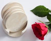 Ensemble de supports et sous-verres 4 |   Effet marbre beige |   Fait main |   Jesmonite |   Articles de décoration et cadeaux minimalistes neutres pour la maison