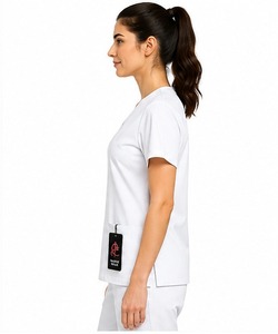 Conjunto de Ropa Médica de Alta Calidad, Tejido con Agujas, Poliéster/Algodón, Sin Costuras, Diseño de Logotipo Personalizado OEM, Uniforme de Enfermería Unisex - Product Image 5