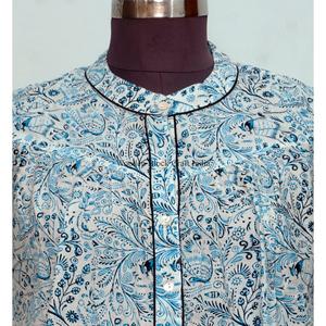 Top estilo minivestido 100% algodón para mujer, con mangas con volantes, cuello redondo, estampado floral, cintura natural ecológica, ideal para salidas informales. - Product Image 2