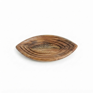 Ensemble de plateaux en bois perlé modernes avec poignées, plateau de service décoratif en bois massif pour table basse, en promotion - Product Image 3