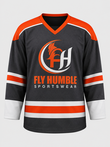 เสื้อฮอกกี้น้ำแข็งสีส้มสำหรับผู้ชาย Fly Humble แขนยาว พิมพ์ลายดิจิทัล ระบายเหงื่อได้ดี ชุดกีฬาสำหรับผู้ใหญ่ ทรงปกติ ปี 2026 100% - Product Image 5