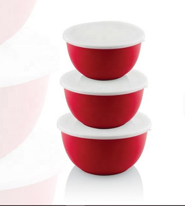 Ensemble de bols européens haut de gamme avec couvercles en plastique pour la cuisine, ustensiles de cuisine hermétiques avec couvercles, bols européens modernes - Product Image 4