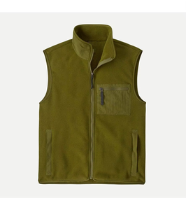Ensemble de gilets polaires pour hommes à col montant, style safari, personnalisable OEM, idéal pour la randonnée en montagne, simple et fonctionnel - Product Image 2