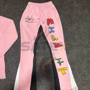 Pantalon de jogging évasé décontracté de haute qualité pour hommes, avec taille élastique, style empilé, personnalisable OEM - Product Image 1