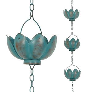 OEM Manufacturer <b>Japanese</b> Metal Rain Chain Decorative Hanging Cups for <b>Garden</b> Roof Drain Outdoor Home <b>Ornament</b> Style - Product Image 1