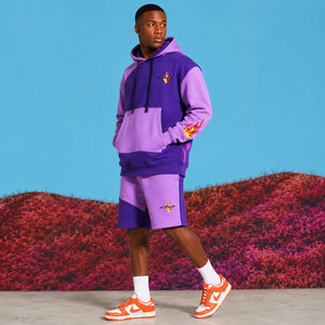 Conjunto Deportivo Informal Unisex de Dos Piezas para Verano 2026, Sudadera con Capucha y Pantalones Cortos con Logotipo Personalizado, Color Sólido, 100% Poliéster, Secado Rápido - Product Image 3