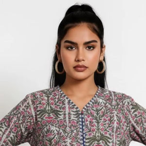 Chaqueta Acolchada de Algodón con Bordado Floral, Reversible, Estilo Boho, Impresión a Bloques, Ecológica, Venta Caliente 2026 - Product Image 1