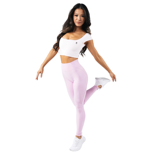 Haut court à manches courtes pour femme, coupe ajustée, tissu doux et lisse, col carré flatteur, haut de sport décontracté, vêtements de sport, tenue de gym professionnelle - Product Image 4
