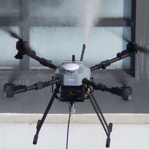 โดรนล้างทำความสะอาดอัจฉริยะประสิทธิภาพสูงระดับอุตสาหกรรม พร้อมปั๊มแรงดันสำหรับล้างหลังคาอาคาร - JIUSI D15R - Product Image 1