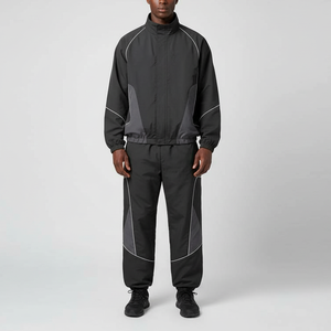 <b>Men's</b> Oversized Nylon Windbreaker Tracksuit Zip Up <b>Jacket</b> and Pants Windproof Streetwear Set - Product Image 4