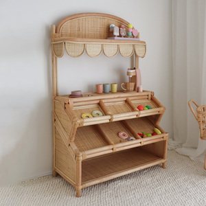 Stand de marché en rotin de qualité supérieure, stand de jeu d'imitation pour enfants, stand de supermarché - Product Image 5