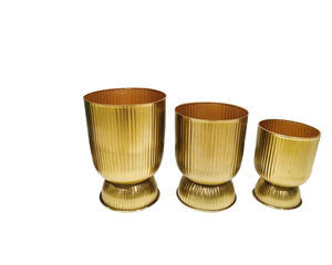 Juego de 3 macetas decorativas para interiores con soporte de metal a precio de mayoreo, macetas hechas a mano - Product Image 5