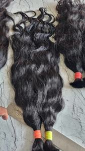 Extensiones de cabello humano natural liso sedoso indio Remy dibujado solo - Product Image 6