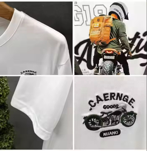 เสื้อยืดโอเวอร์ไซส์ผ้าคอตตอน 100% คุณภาพสูง ปักลายตามสั่งสำหรับผู้ชาย จากโรงงานผู้ผลิตโดยตรง - Product Image 5