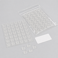 Butoirs de porte en PVC transparents et plats, autocollants, protection de surface 21x10mm