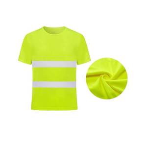 Camisetas de Alta Visibilidad para Trabajadores de Estacionamiento, Color Amarillo Fluorescente Reflectante, 100% Algodón, Transpirables e Impermeables - Product Image 4