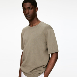 Proveedor de Ropa al por Mayor, Camisetas Extra Grandes Personalizadas de Mezcla de Algodón de 240 g/m², Camisetas con Estampado de Cera Lavadas para Hombre y Mujer - Product Image 2