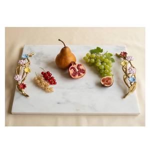 Bol rectangulaire en aluminium avec poignée en forme de feuille, poignée en métal poli, modèle cadeau, imprimé, fait main, écologique, durable, décoration d'intérieur - Product Image 3