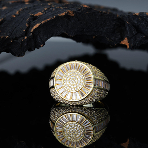 Bague en argent 925 avec moissanite en grappe ronde, style Iced Out, bijou Hip Hop - Product Image 5