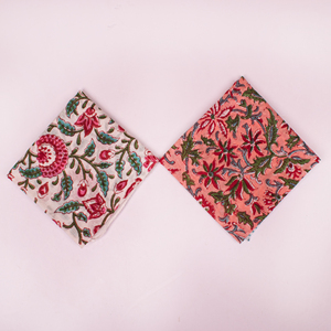 Geometric Eco Friendly Bandana Cotton Block Printed Unisex <b>Square</b> <b>Scarf</b> Ethnic Style Spring Summer Use Neckerchief - Product Image 1