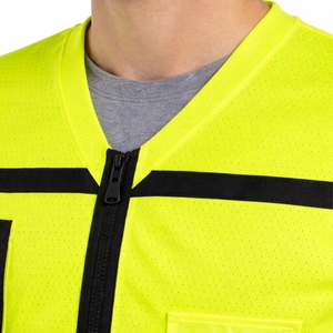 เสื้อกั๊กนิรภัยสำหรับผู้ชายแบบมองเห็นได้ชัดเจน มีหลายกระเป๋า ทนทาน ใช้งานได้จริง สวมใส่สบาย กระชับพอดีตัว คุณภาพระดับมืออาชีพ ให้การปกป้องที่เชื่อถือได้ - Product Image 4