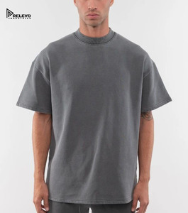 Camiseta de Algodón Grueso de 220 GSM para Hombre, Tejido Resistente, Corte Holgado, Estilo Urbano, Suave y Cómoda para el Verano - Product Image 5