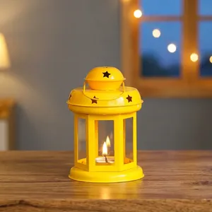 Moroccan Metal <b>Lantern</b> Tealight <b>Candle</b> <b>Holder</b> with <b>Candle</b> Handcrafted Decorative <b>Lantern</b> for Home Decor Festival Wedding - Product Image 5