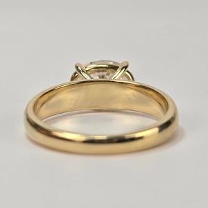 2 CT 10k Gold Plated IGI Certified Lab Grown Oval Cut <b>Diamond</b> Engagement Wedding Gift <b>Ring</b> - Product Image 5