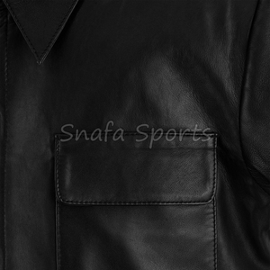 Customized Men's Winter Bomber Leather Jackets With High Quality Material Custom Design Your Own Leather Jackets - Product Image 3