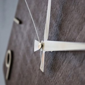 Decoración Escandinava Minimalista, Reloj de Pared de Madera Moderno de Mediados de Siglo, Reloj Rústico de Madera Reciclada con Arte Geométrico, Estilo Bauhaus - Product Image 2